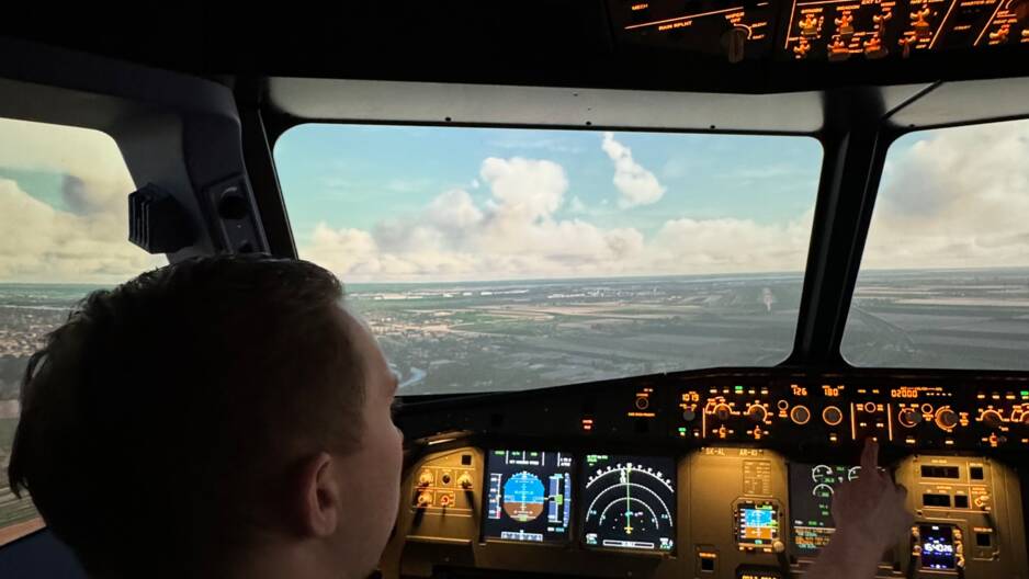 Entraînement statique de l'Airbus A320 à Schiphol